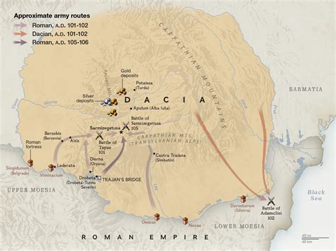 dacian wars map